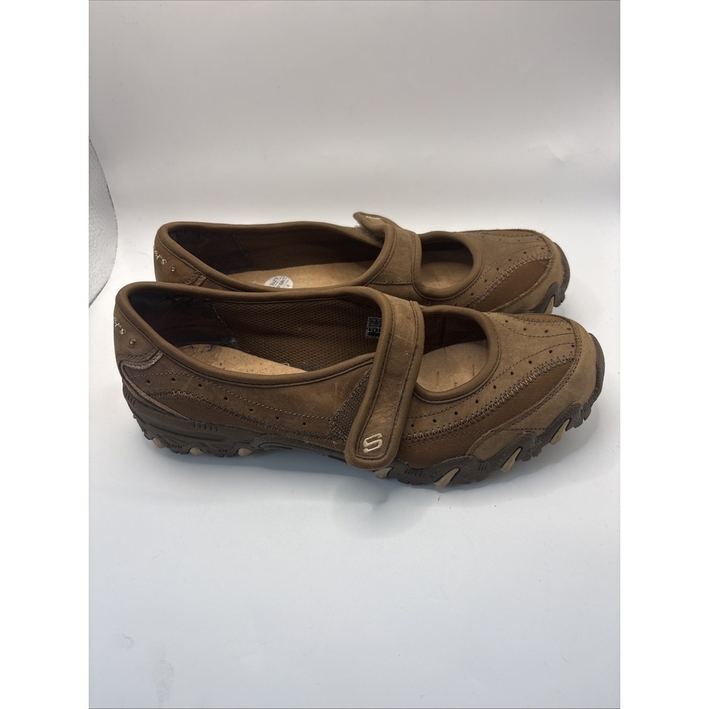 Skechers OG Womens Bikers Mary Jane Shoes Sz 7.5 Brown Casual Comfort NO Insoles - Picture 5 of 9
